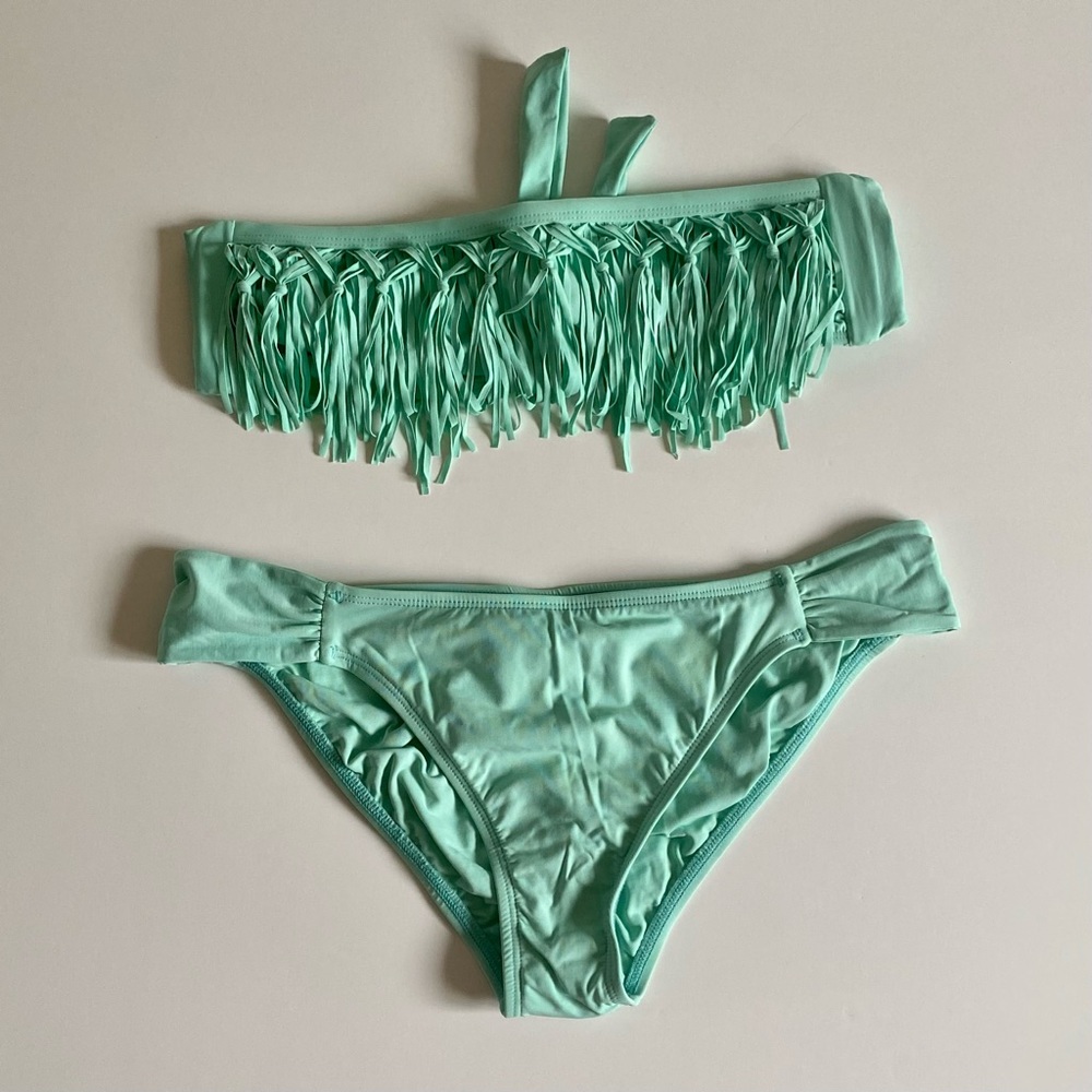 NEW! L*Space Fringe Bandeau Bikini Set